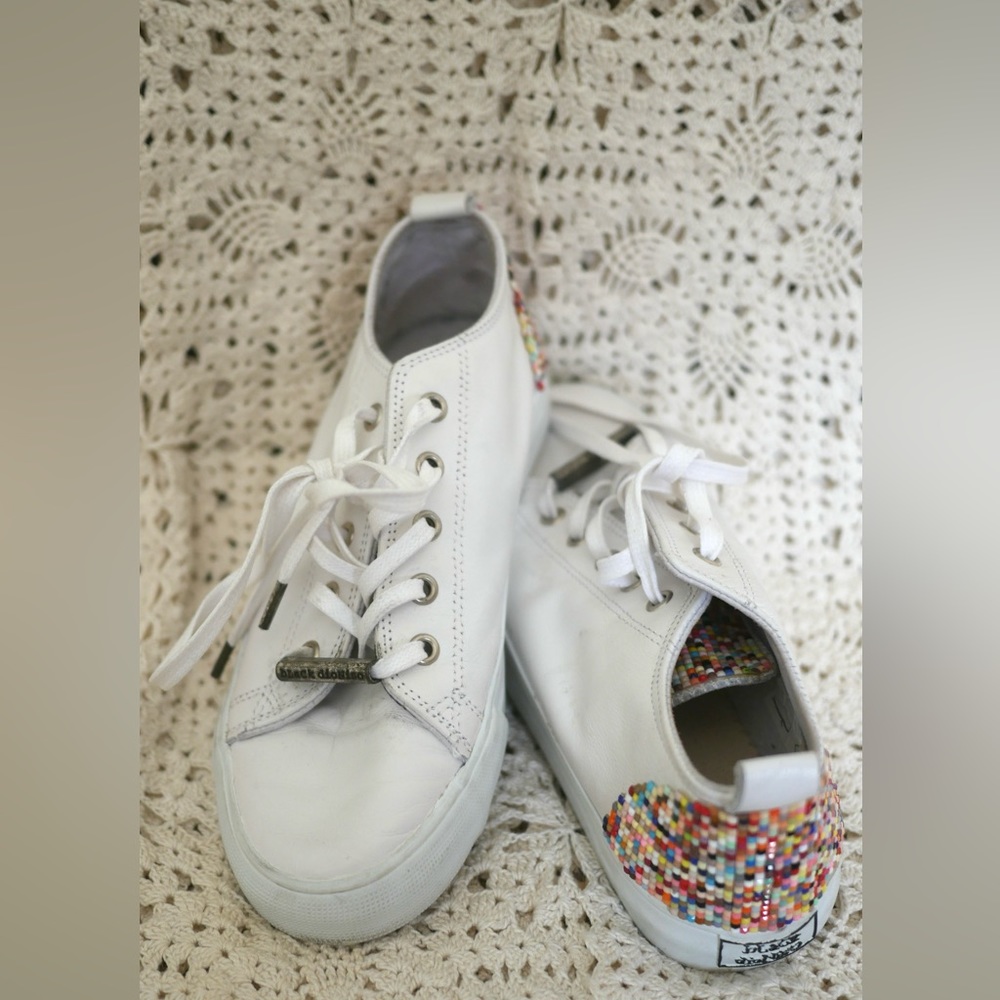 Black Dioniso all white luxury fashion sneakers womens 35